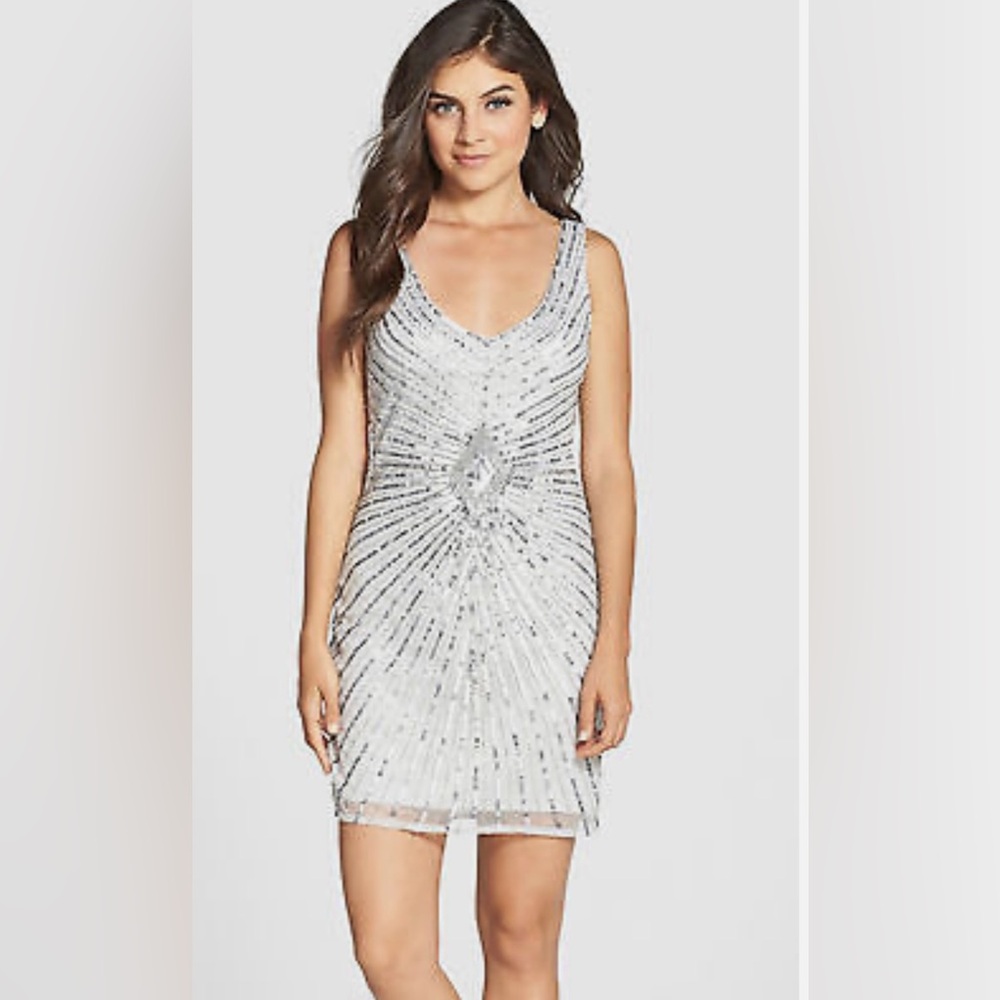 Adian Mattox Silver Sequin Dress🩶